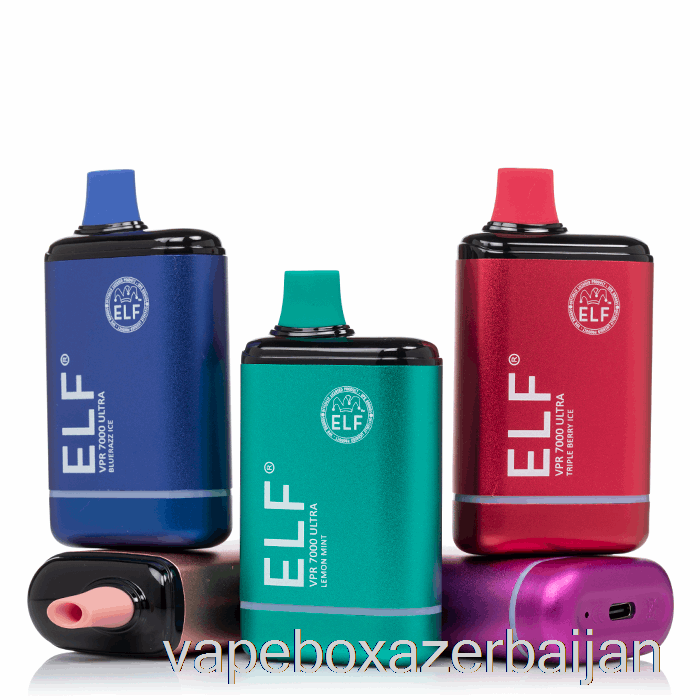 Vape Box Azerbaijan ELF VPR 7000 Ultra Disposable Black Ice